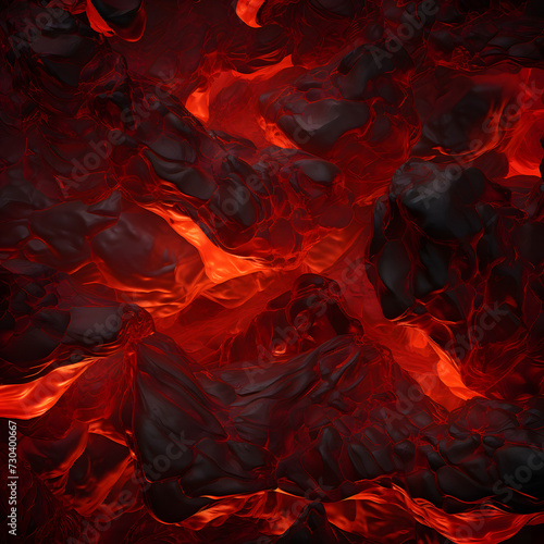Create a seamless lava texture background that resembles the fiery flow of molten magma. Perfect for adding a touch of intensity Generative AI,