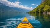 Kayak Adventure on a Calm Mountain Lake