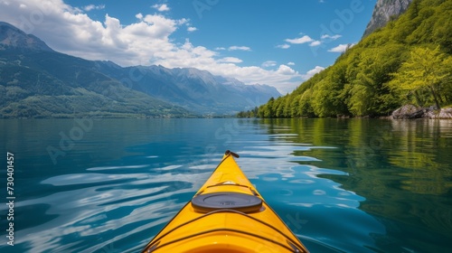 Kayak Adventure on a Calm Mountain Lake © Karl