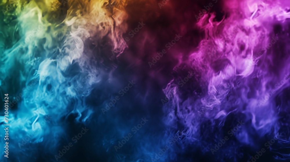 Abstract Colorful Blue Smoke Background