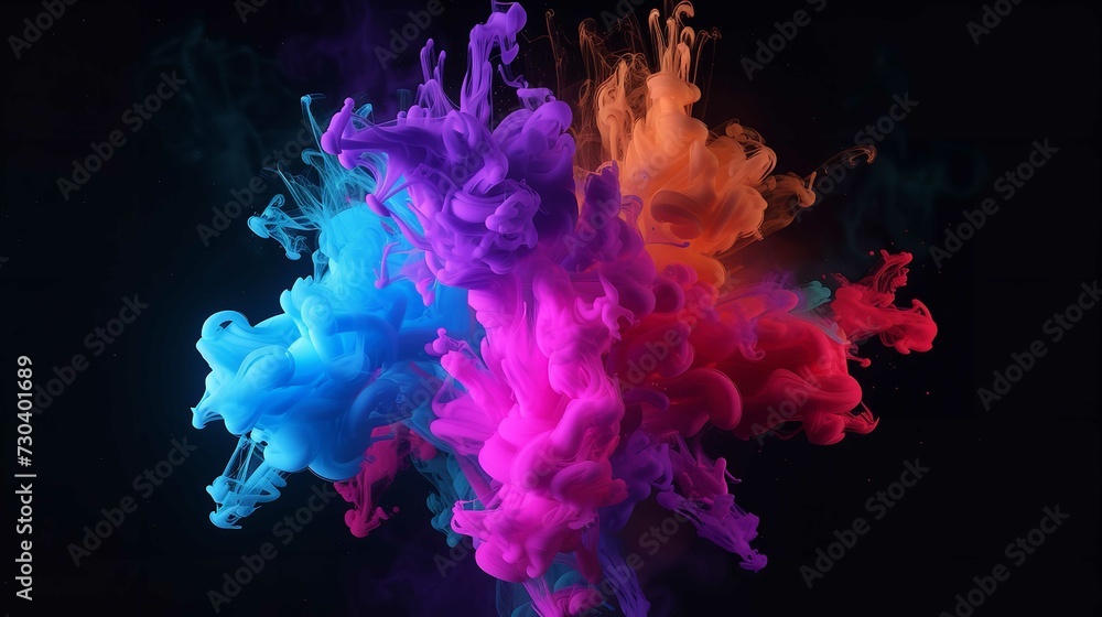 Abstract Colorful Smoke 8K Realistic Lighting