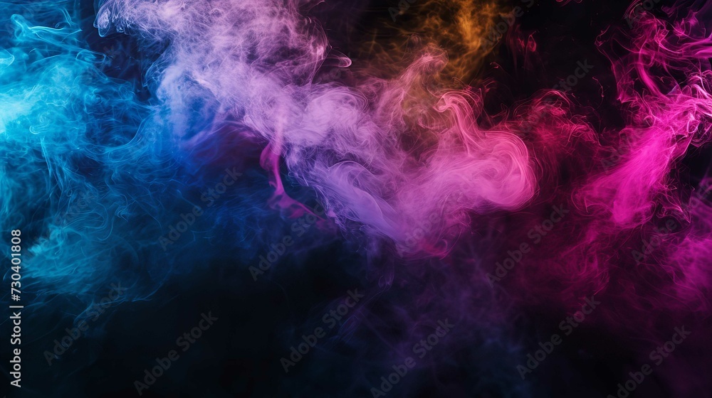 Abstract Colorful Smoke Isolated on Black Abstract Colorful Smoke Isolated on Black
