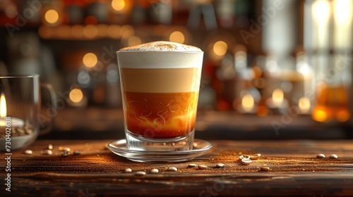 Tasty Cappuccino Some Blurred Lights, Background HD, Illustrations