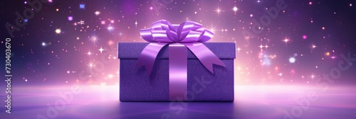 Purple handmade shiny gift box