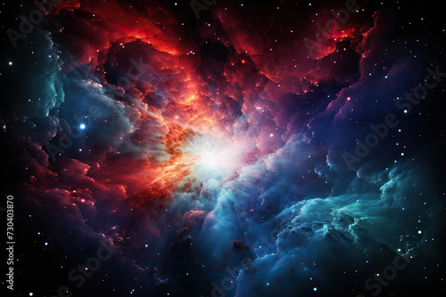 Big bang in deep space. Birth of the Universe