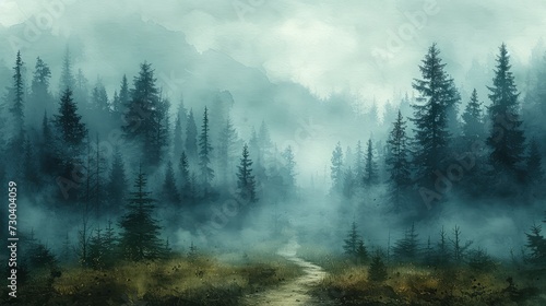 Watercolor Landscape Texture Background, Background HD, Illustrations © Cove Art