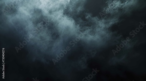 Abstract Fog and Smoke on Black Color Background
