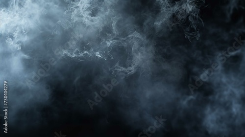 Abstract Fog and Smoke on Black Color Background