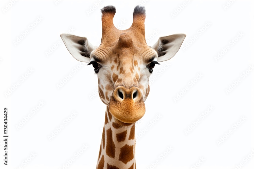 Obraz premium Giraffe isolated on white background 