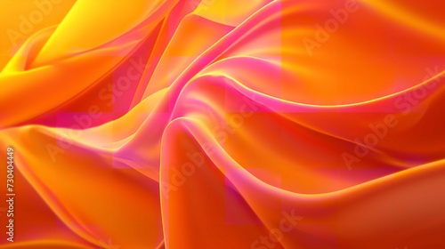 Abstract Orange Background with Realistic Lighting