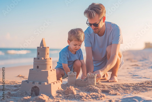 Familienauszeit am Strand: Urlaub für die Seele und Fernweh gestillt – Erleben Sie Entspannung und Abenteuer für die ganze Familie! (ID: 730405473)
