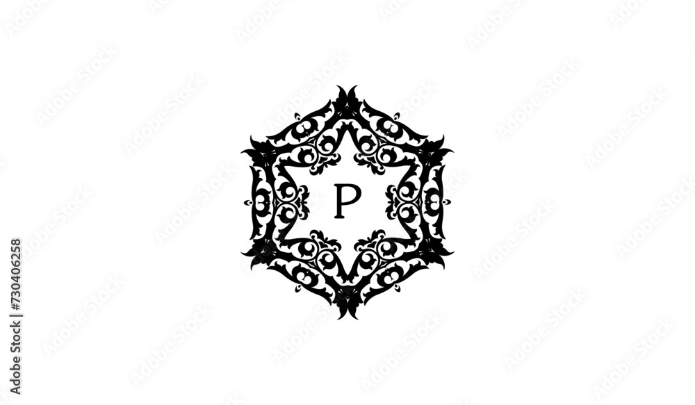 Obraz premium Luxury Alphabetical Star Logo