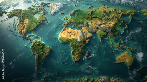 Fototapeta Naklejka Na Ścianę i Meble -  World Map Fiber Optics, Background HD, Illustrations