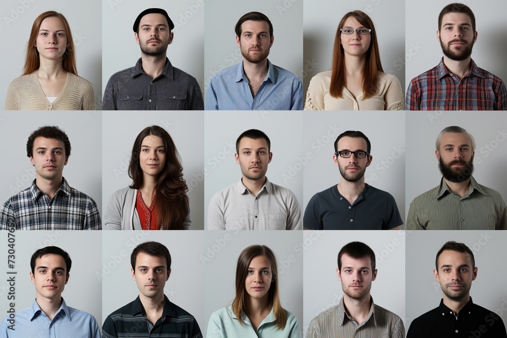 grid of webcam faces depicting a team engaged in an online conference call. ollage of business people grid of webcam faces depicting a team engaged in an online conference call. ollage of business people