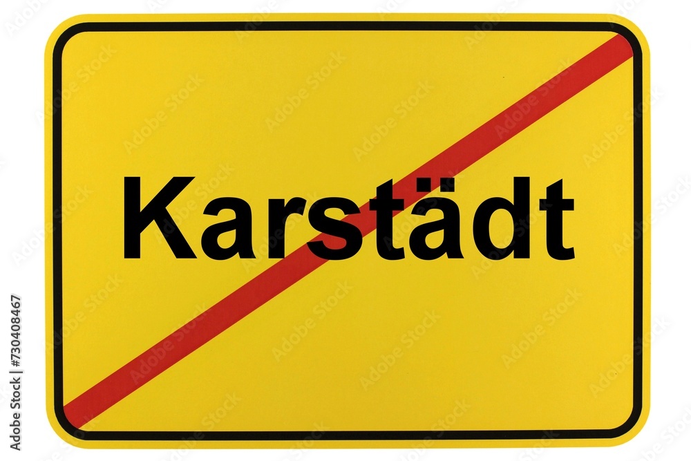 Illustration eines Ortsschildes der Gemeinde Karstädt in Mecklenburg-Vorpommern Illustration eines Ortsschildes der Gemeinde Karstädt in Mecklenburg-Vorpommern