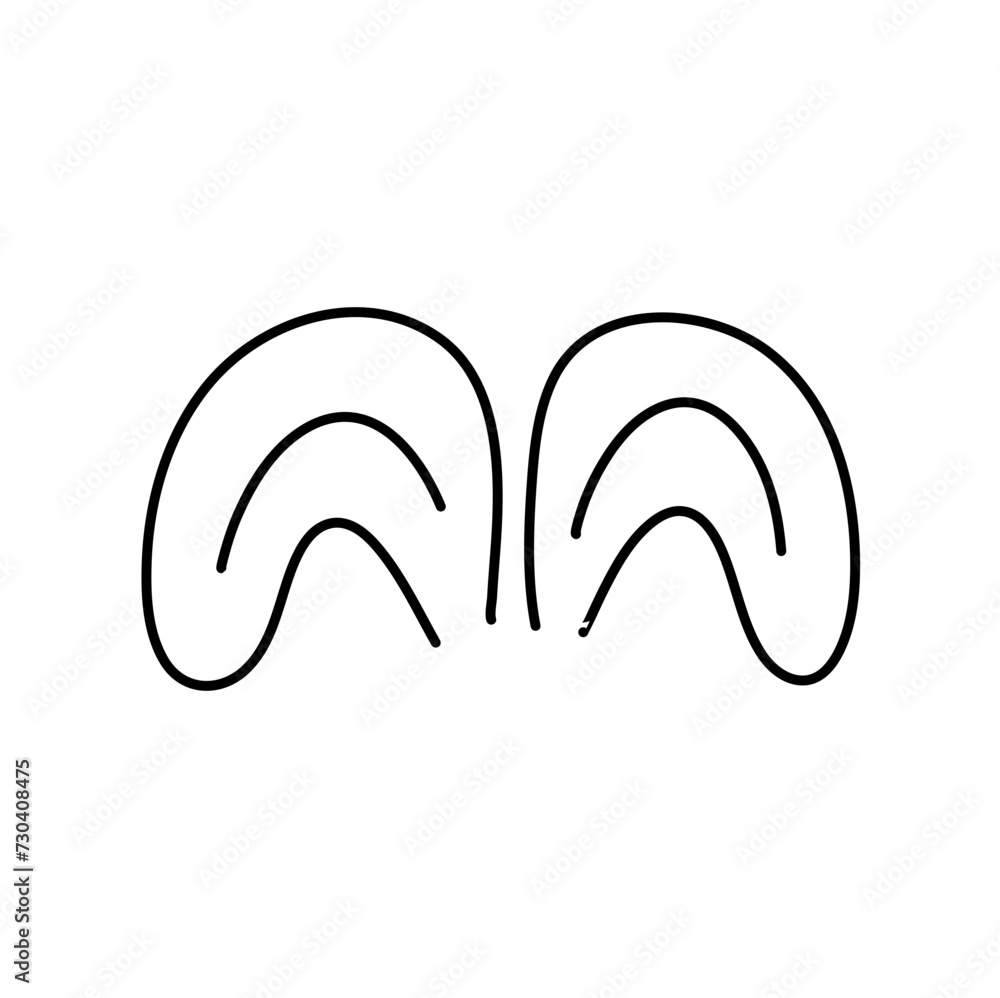 Hand drawn bunny ears Hand drawn bunny ears