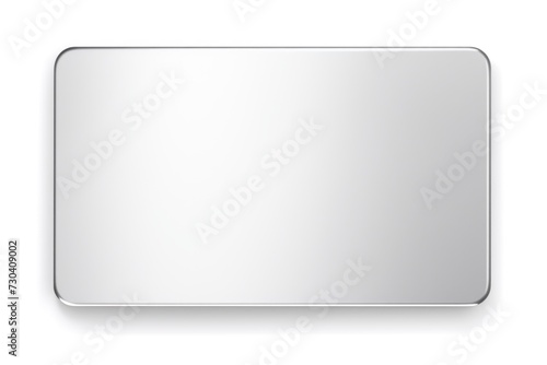 Silver rectangle isolated on white background