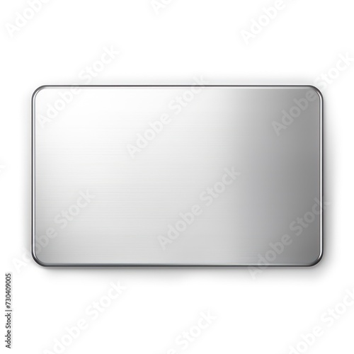 Silver rectangle isolated on white background