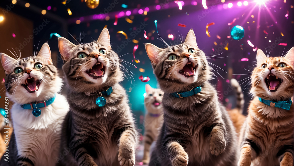 funny cats dancing in a nightclub funny cats dancing in a nightclub