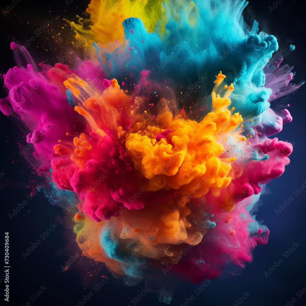 Explosion of Joy: A Colorful Powder Spectacle