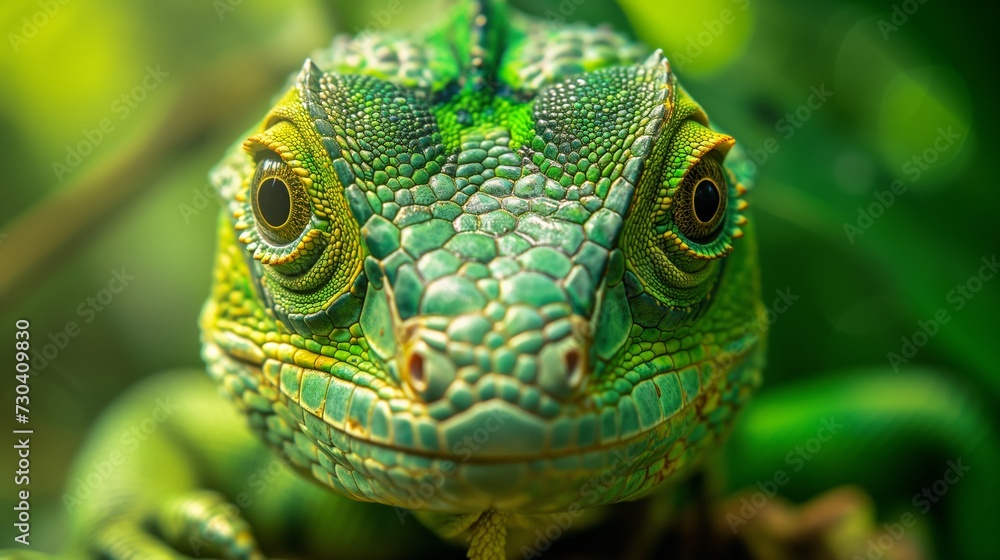 Obraz premium Lizard Up Close created with Generative AI Technology, ai, generative
