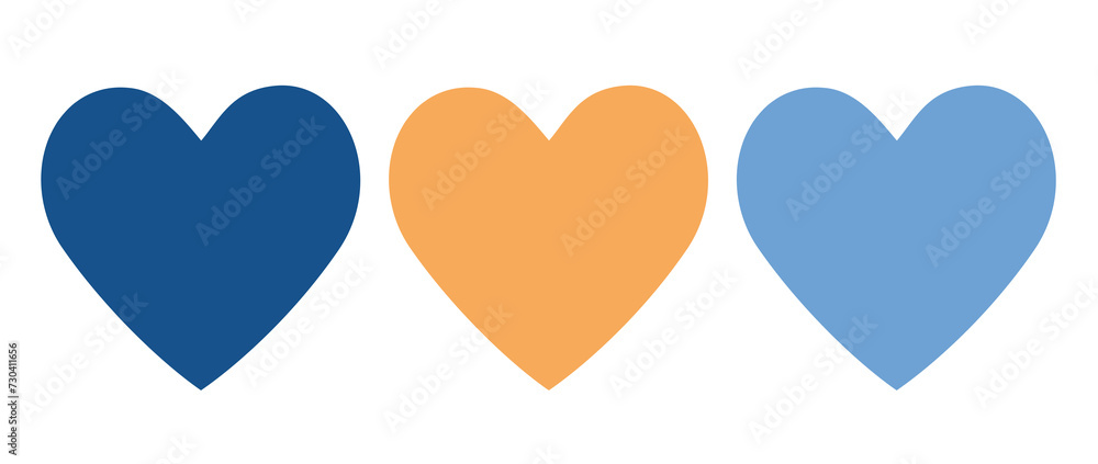 Collection of heart illustrations, Love symbol icon set, love symbol