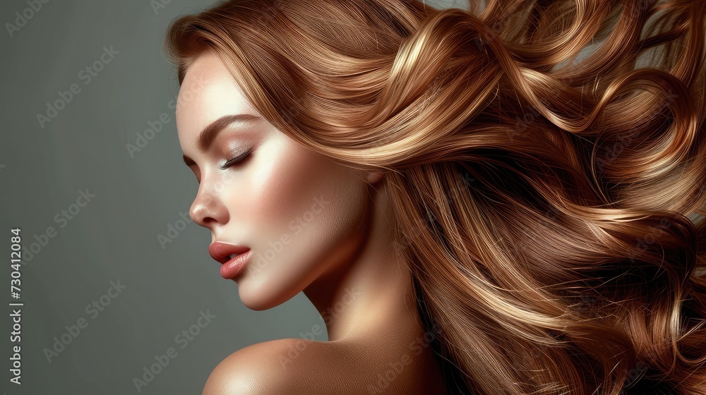 Beauty girl with long and shiny wavy Hair ,coloring and toning, shatush and balayash . Beautiful woman model with curly hairstyle Beauty girl with long and shiny wavy Hair ,coloring and toning, shatush and balayash . Beautiful woman model with curly hairstyle