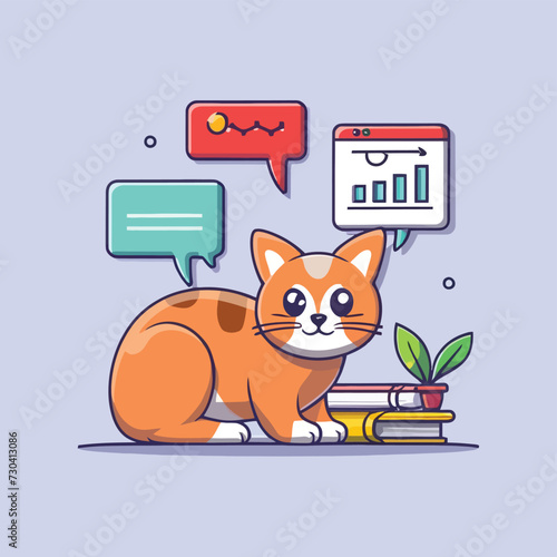 2d vector illustration colorful animal business , TRAINING and study work hard successes