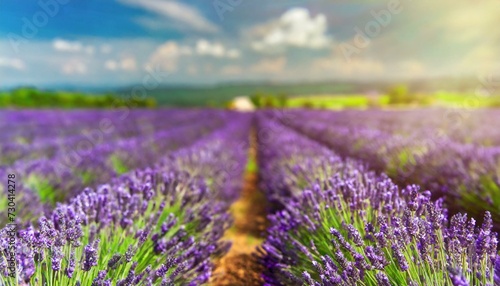 plantação de lavanda púrpura belos campos, agro