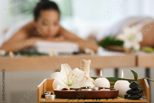 Spa composition with burnin...