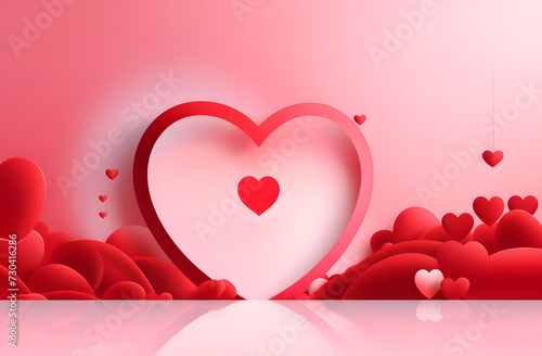 Heart shaped valentine's day sale banner