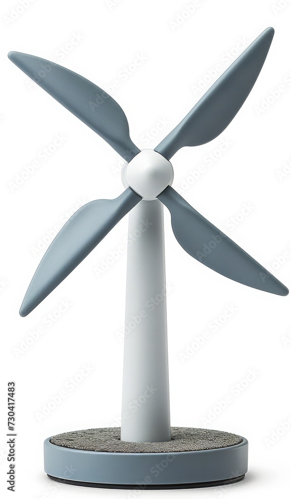 Educational Model of Clean Energy: A Miniature Wind Turbine Represents the Potential of Sustainable Power Solutions, Generative AI Educational Model of Clean Energy: A Miniature Wind Turbine Represents the Potential of Sustainable Power Solutions, Generative AI