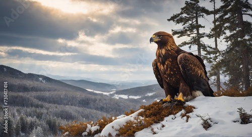 eagle in the snow