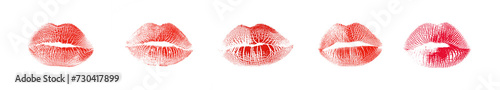 Lipstick kiss with lips print. Transparent png kiss mark imprint photo