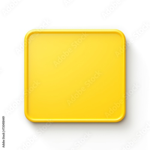 Yellow round neon shining circle isolated on a white background wall top