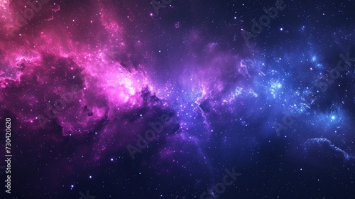 Abstract galaxy background with nebulae and stars background © furyon