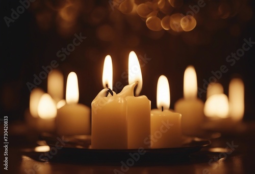 Candle Lighted Up Hot-Wax Funeral Concept