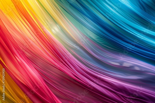 Abstract design vibrant colors textures wave motion. Rainbow gradient blends, bright colorful backdrop. Lines artistry pattern illustration, blur colorful wallpaper visually blue, green background.