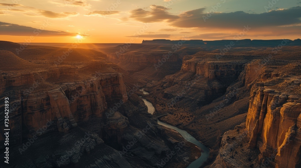 Deep canyon drone ariel view,natural background and wallpaper