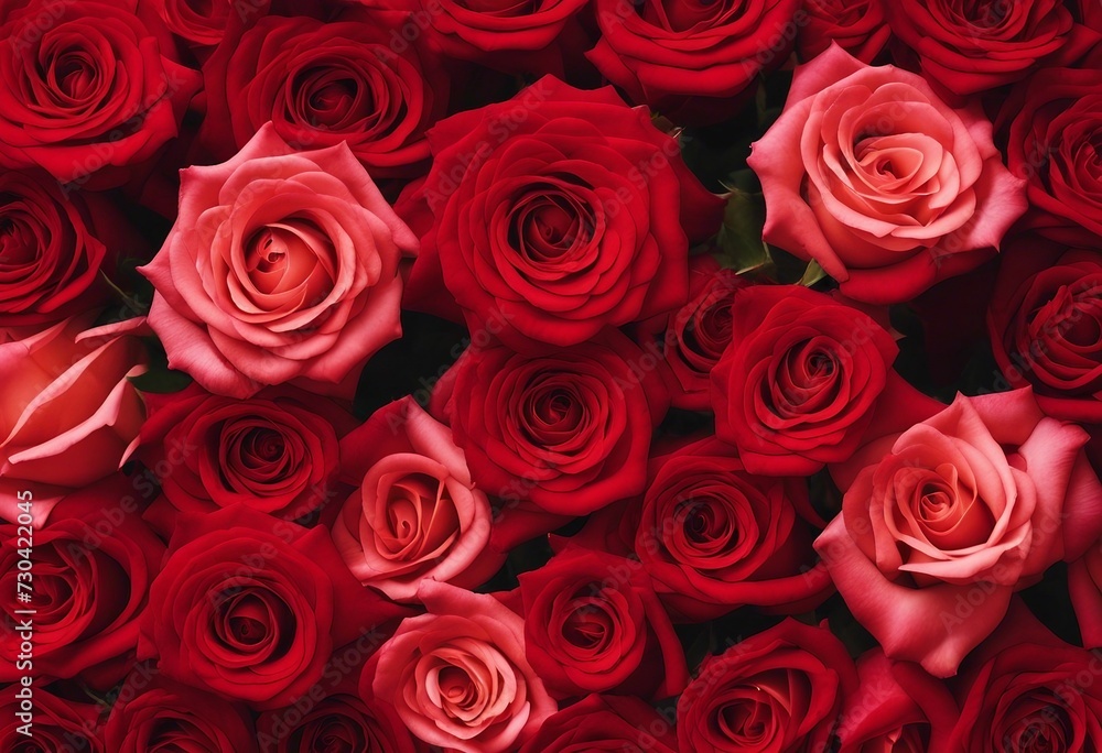 A Pile of Red and Roses Flowers A Pile of Red and Roses Flowers