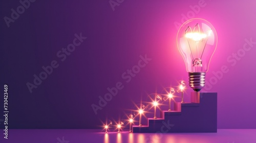 evocative image depicting a rising graph with a single illuminated light bulb