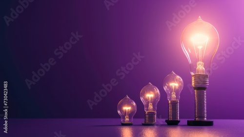 evocative image depicting a rising graph with a single illuminated light bulb
