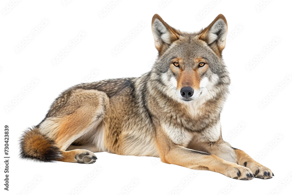 Mongolian Wolf on Transparent Background