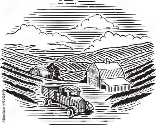 FarmTruckAndFarmIcon