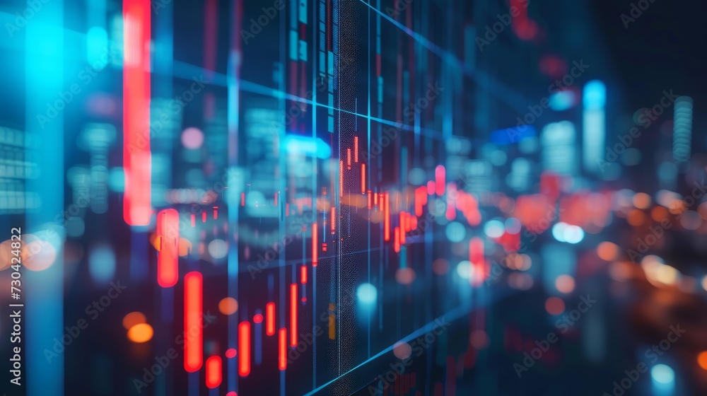 An insightful image of a stock market candle graph analysis displayed on a screen An insightful image of a stock market candle graph analysis displayed on a screen
