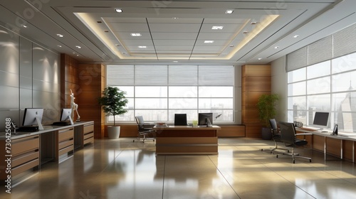The modern interior of office