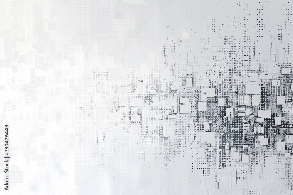 an abstract grey and white background with an algorithmic pattern Generative AI