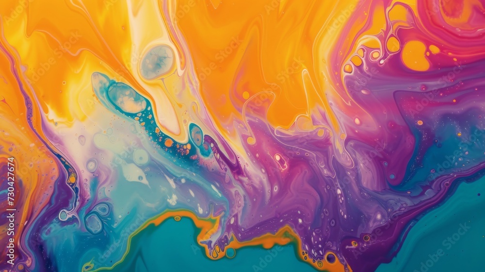 Colorful abstract fluid art painting background