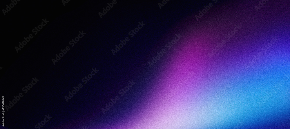 Abstract grainy blue purple color gradient wave black background glowing light dark backdrop Abstract grainy blue purple color gradient wave black background glowing light dark backdrop