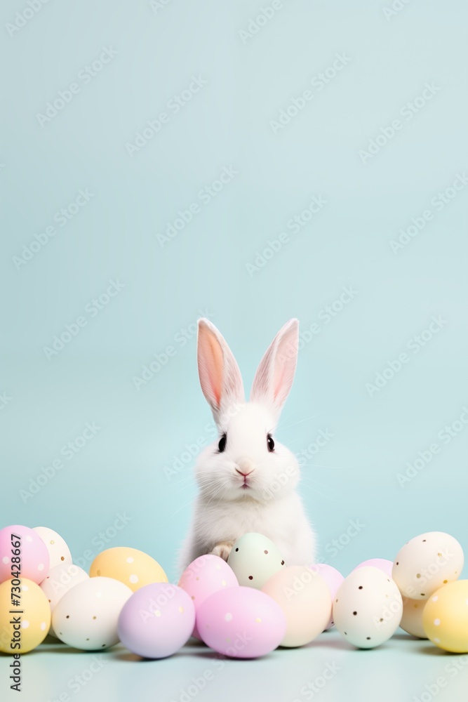 Easter bunny and eggs Easter bunny and eggs